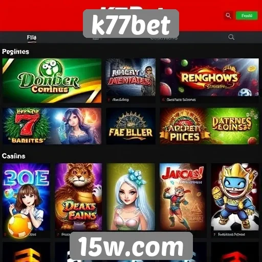 Opções de jogos disponíveis no k77bet